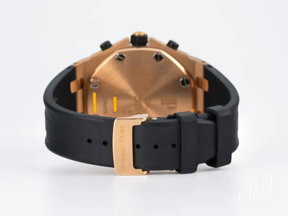 Audemars Piguet Royal Oak Offshore Black & Grey Dial 18K RG Auto Watch w/ B&P
