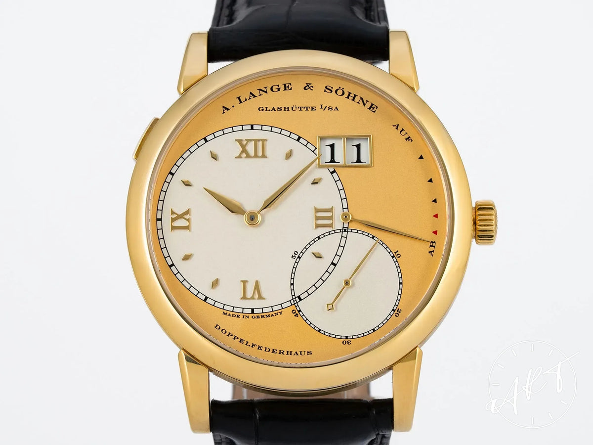 A. Lange & Söhne Grand Lange 1 Gold & White Dial 18K Yellow Gold Watch 115.021 w/ Papers