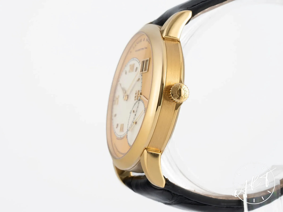 A. Lange & Söhne Grand Lange 1 Gold & White Dial 18K Yellow Gold Watch 115.021 w/ Papers
