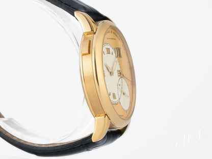 A. Lange & Söhne Grand Lange 1 Gold & White Dial 18K Yellow Gold Watch 115.021 w/ Papers