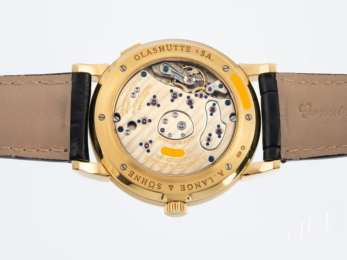 A. Lange & Söhne Grand Lange 1 Gold & White Dial 18K Yellow Gold Watch 115.021 w/ Papers