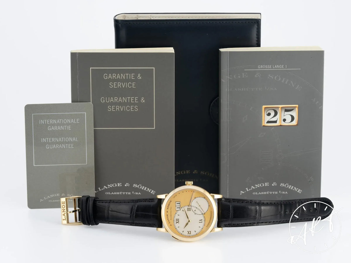 A. Lange & Söhne Grand Lange 1 Gold & White Dial 18K Yellow Gold Watch 115.021 w/ Papers