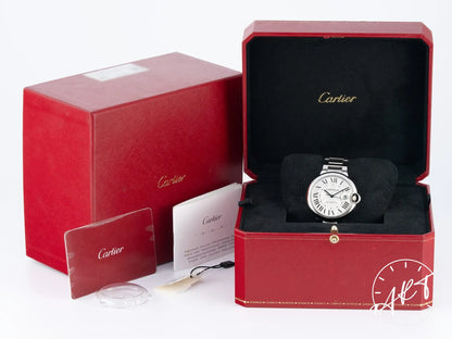 Cartier Ballon Bleu de Cartier Silver Dial SS Auto Watch WSBB0040 w/ B&P