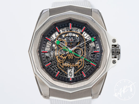 Corum Admirals Cup Ac-One 45 Skull Big Date Black Dial SS 25 Pcs Ltd Watch 082.401.04 BP