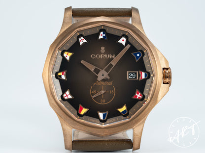NEW Corum Admiral 42 Brown Dial Bronze Auto 100 Pcs Ltd Ed Watch in FULL SET