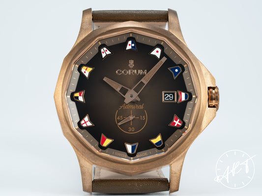 NEW Corum Admiral 42 Brown Dial Bronze Auto 100 Pcs Ltd Ed Watch in FULL SET