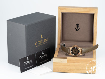 NEW Corum Admiral 42 Brown Dial Bronze Auto 100 Pcs Ltd Ed Watch in FULL SET