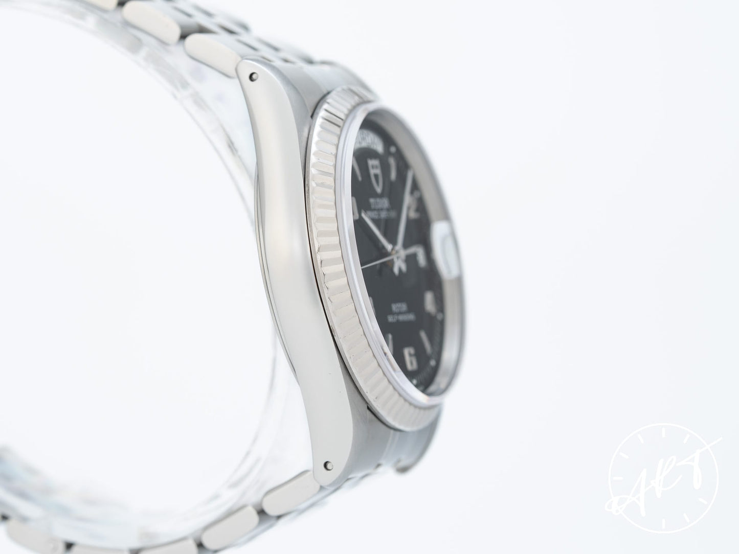 Tudor Prince Day-Date Black Arabic Dial SS Auto Watch 76214