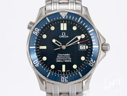 Omega Seamaster 300 Blue Wave Dial “James Bond” SS Diver Watch 2531.80.00 BP