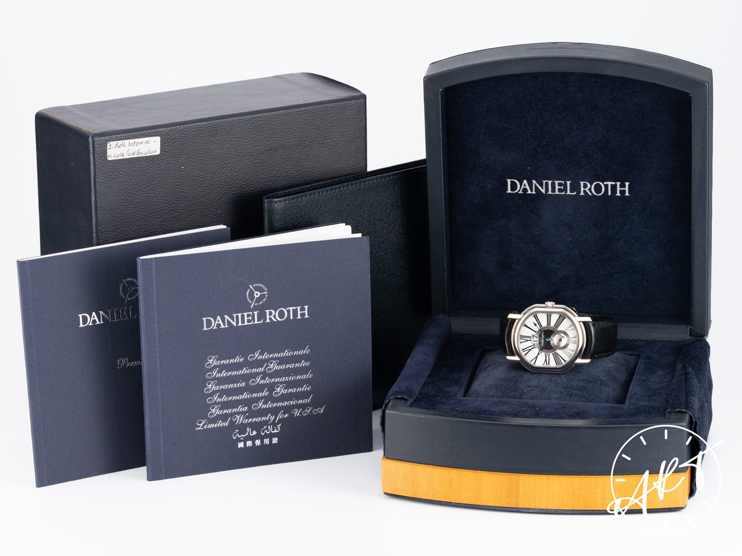 Daniel Roth Datomax White Enamel Dial 18K White Gold Auto Watch 208.X.60 w/ B&P