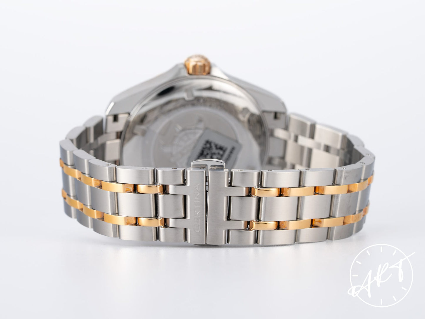 NEW Certina DS Action Chronometer Silver Dial Two-Tone RG Plated & SS Quartz Watch w/ Paper