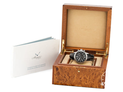 Breguet Type XXI Flyback Chronograph Black Dial SS Auto Watch 3810ST w/ B&P