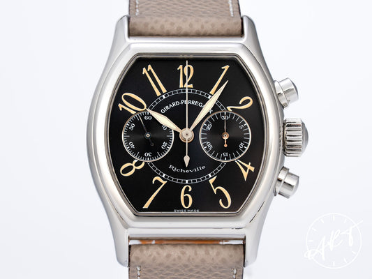 Girard-Perregaux Richeville Chronograph Black T Dial LEMANIA Manual Watch 2710