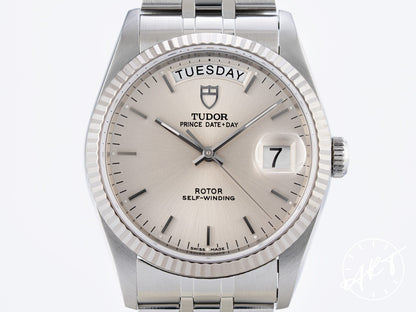 Tudor Prince Day-Date Silver Dial Stainless Steel Automatic Watch 76214