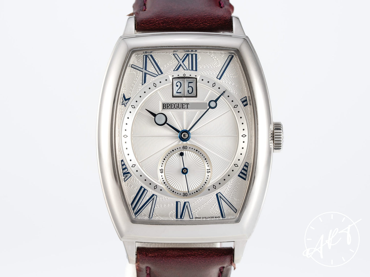 Breguet Heritage Big Date Silver Dial 18K White Gold Auto Watch 5410BB w/ B&P