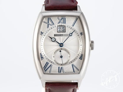 Breguet Heritage Big Date Silver Dial 18K White Gold Auto Watch 5410BB w/ B&P