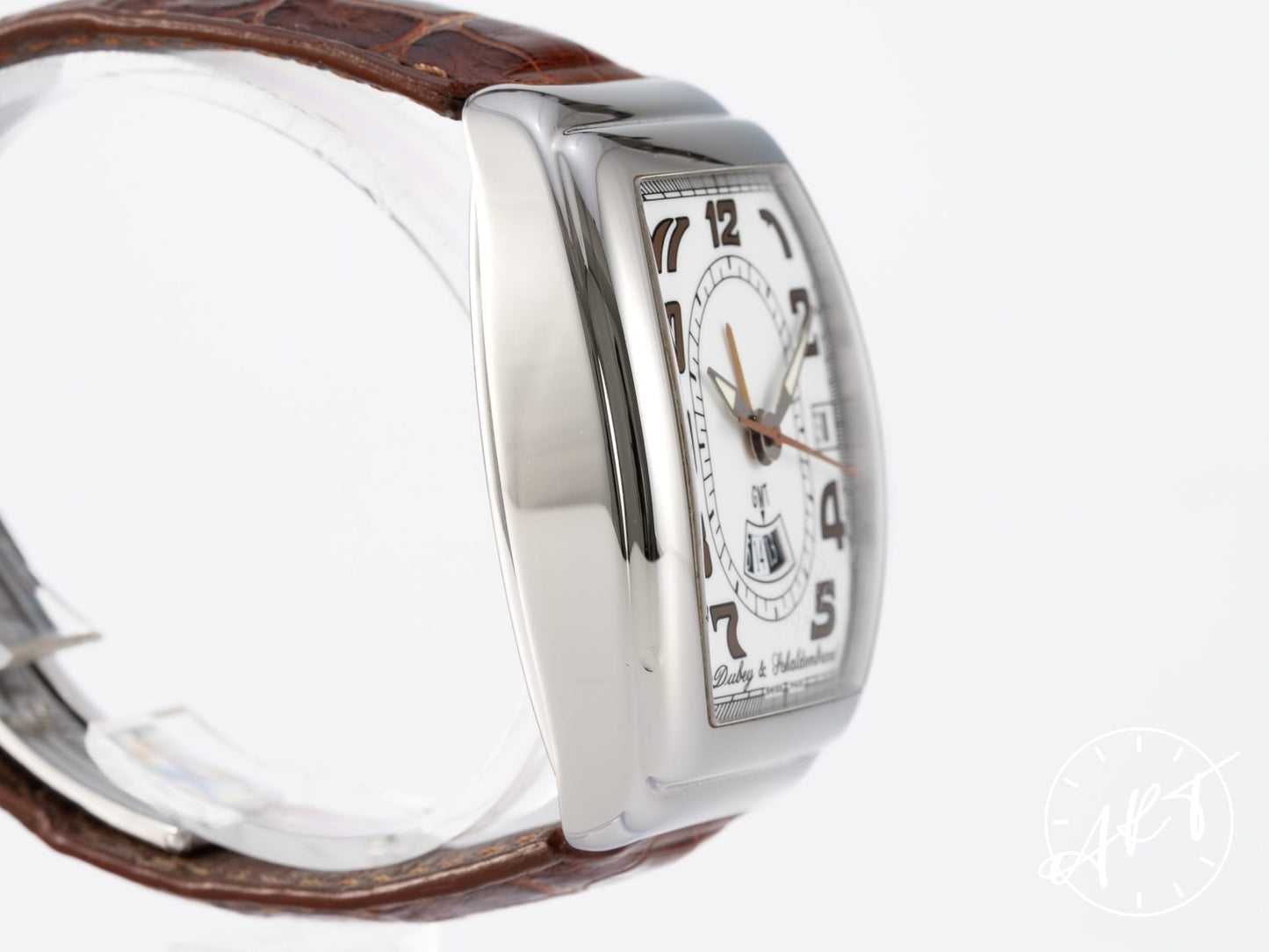 Dubey & Schaldenbrand Sonnerie GMT Alarm White Dial SS Watch GMTA/ST/WHG