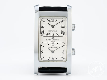 Baume & Mercier Hampton Dual Time Cream Dial SS Quartz Watch MV045121