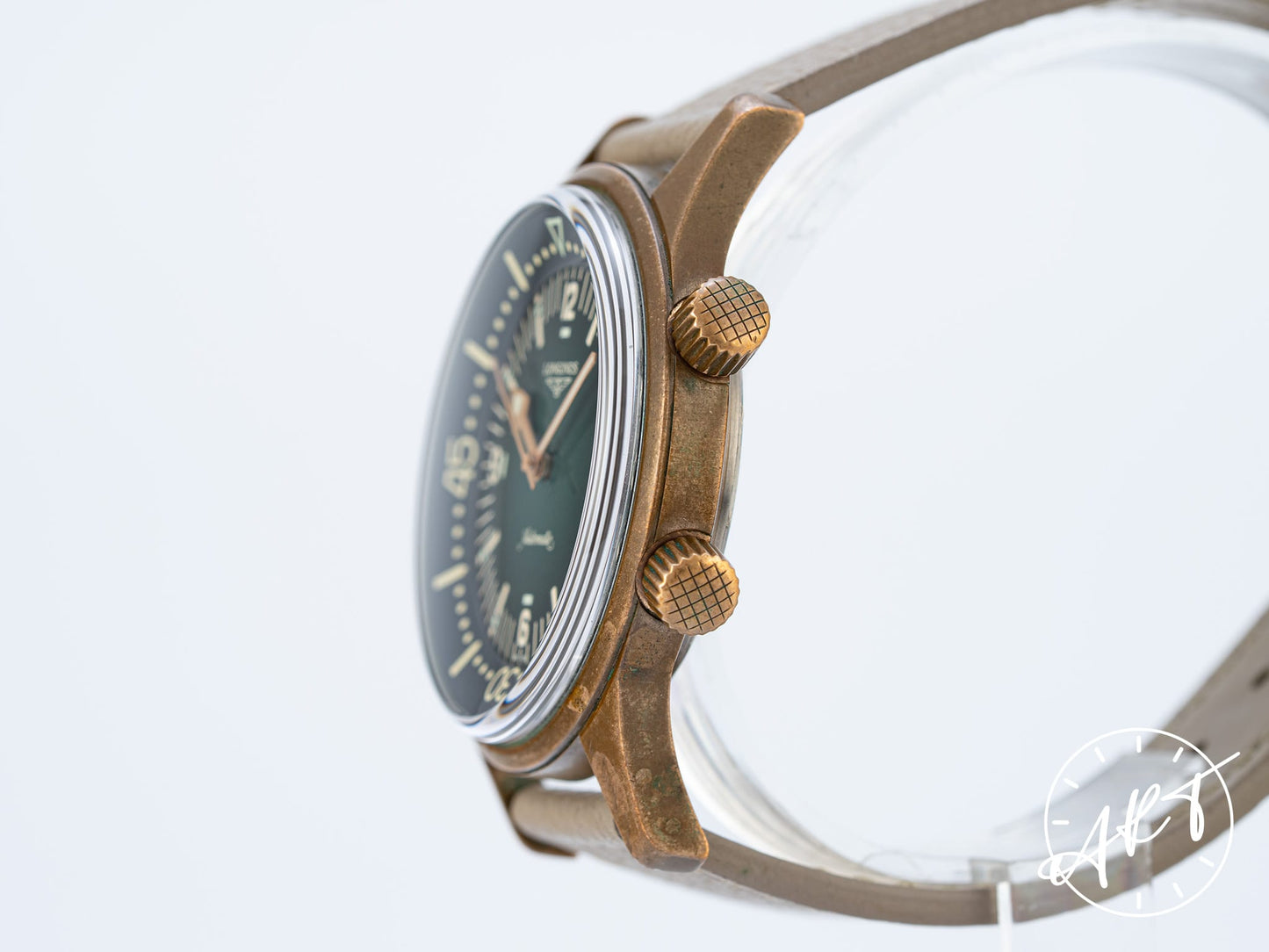 Longines Legend Diver Green Dial Bronze Automatic Watch in FULL SET