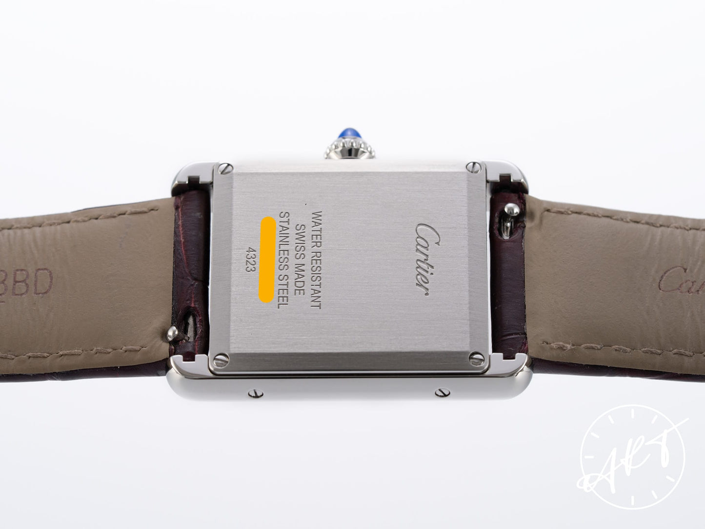 Cartier Tank Must de Cartier Large Claret Red Lacquer Dial SS Quartz Watch WSTA0054 w/Box