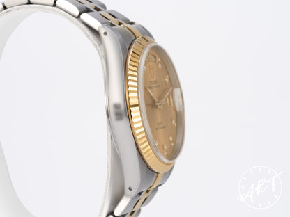 NEW Tudor Prince Day-Date Gold Diamond Dial 18K Gold & SS Watch 76213 BP