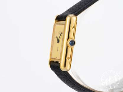 Cartier Tank Must de Cartier Vermeil et Cadran Creme Manual Wind Watch