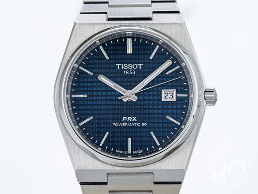 Tissot PRX Powermatic 80 Blue Dial Stainless Steel Automatic Watch in FULL SET