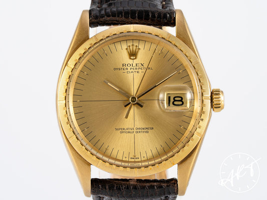 Vintage 1972 Rolex 1512 Gold Dial “Zephyr” 14K Gold Automatic Watch