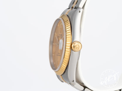 Tudor Prince Day-Date Gold Arabic Dial 18K Gold & SS Watch 76213