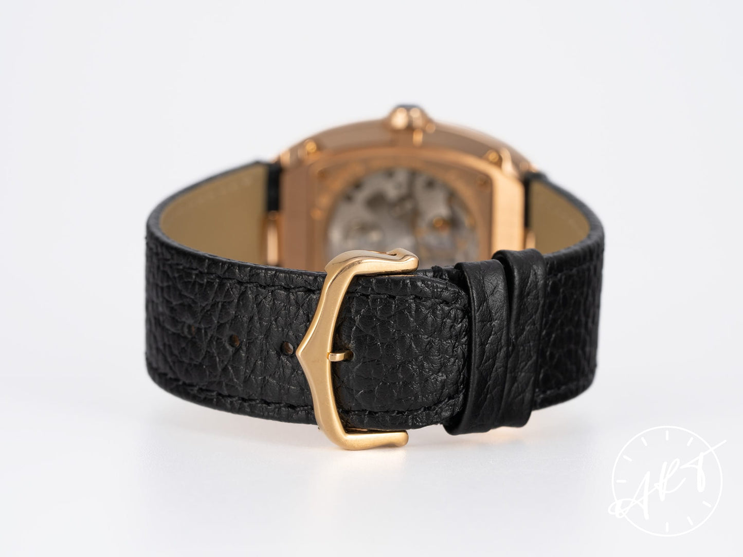 Cartier Baignoire Large Silver Dial 18K Rose Gold Oval Manual Watch W8000002