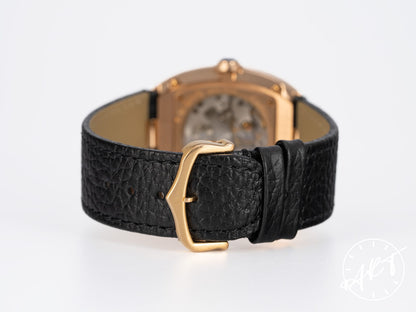 Cartier Baignoire Large Silver Dial 18K Rose Gold Oval Manual Watch W8000002