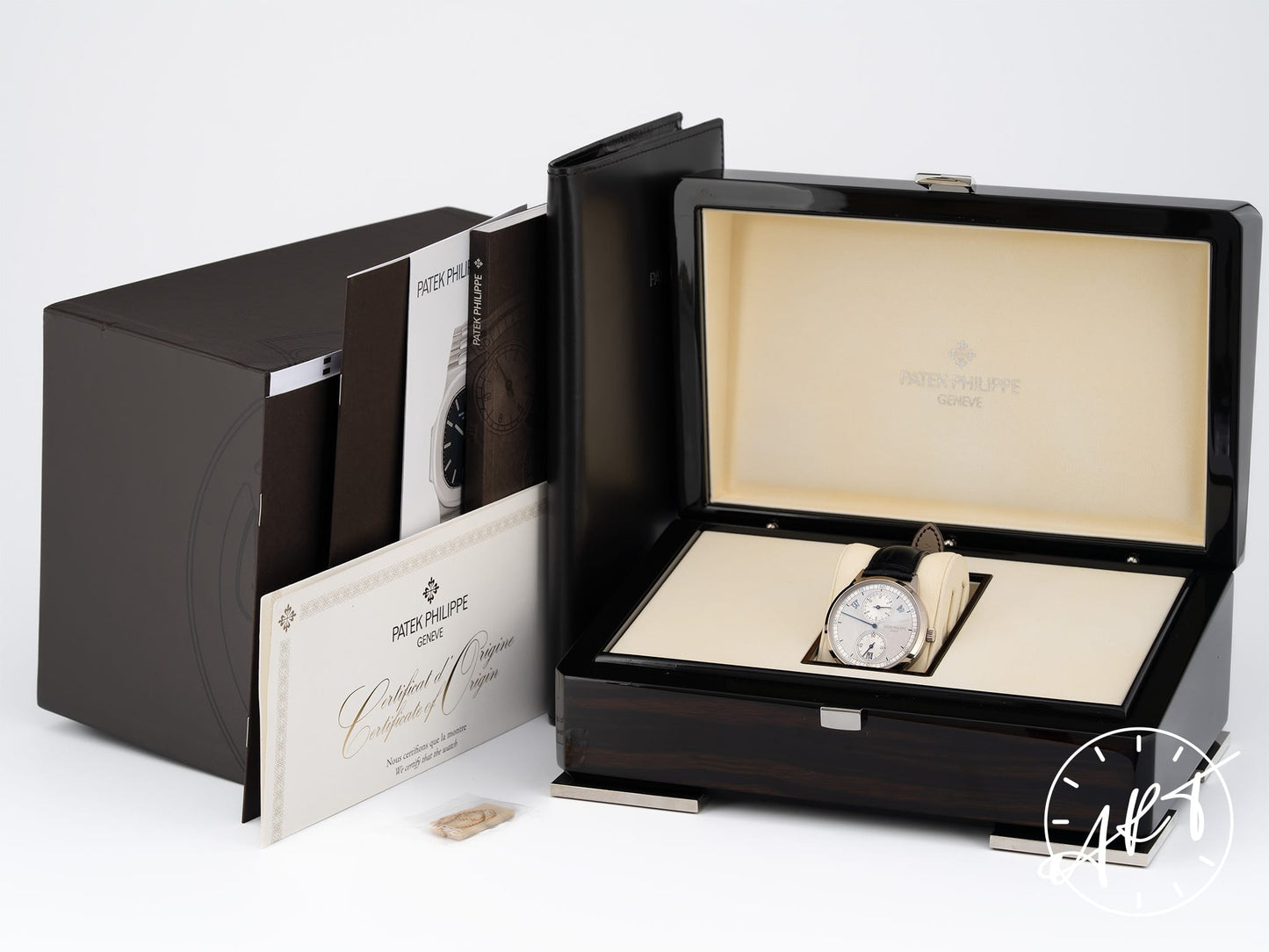 Patek Philippe Complications Annual Calendar Silver Regulator Dial 18K WG Watch 5235G-001 BP