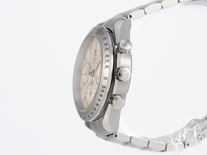 Omega Speedmaster Date 40 Chronograph Silver Dial SS Auto Watch w/ Box & Manual