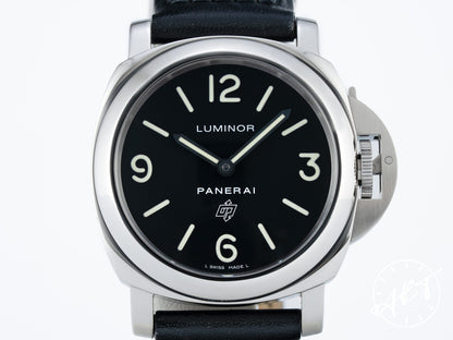 Panerai PAM 000 Luminor Base Logo Black Dial SS Manual Watch PAM00000 w/ Box