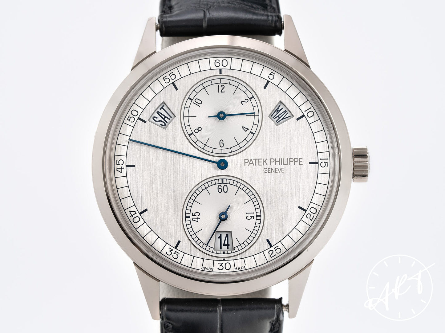 Patek Philippe Complications Annual Calendar Silver Regulator Dial 18K WG Watch 5235G-001 BP