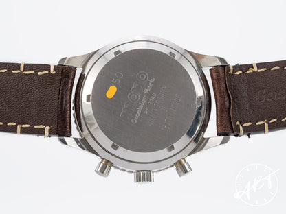 Vintage 1980s Excelsior Park Monte Carlo Chrono Black Dial Gorgeous Patina SS 50 Pcs Ltd Pilot Watch