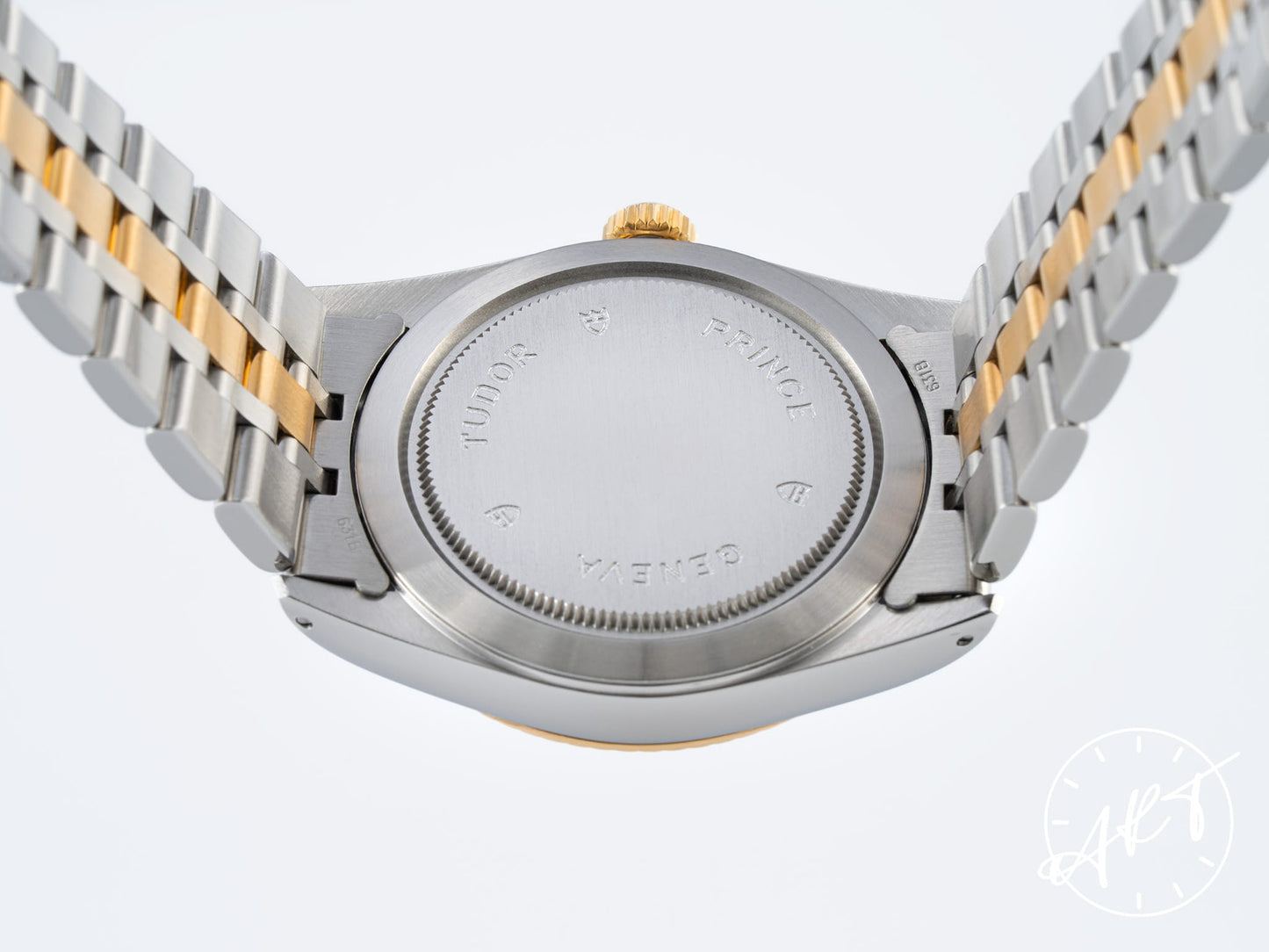 Tudor Prince Day-Date White Arabic Dial 18K Gold & SS Watch 76213