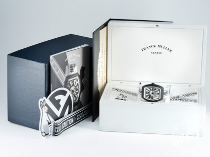 NEW Franck Muller Vanguard White Dial “#FR2” Black Carbon Fiber 800 Pcs Ltd Watch BP