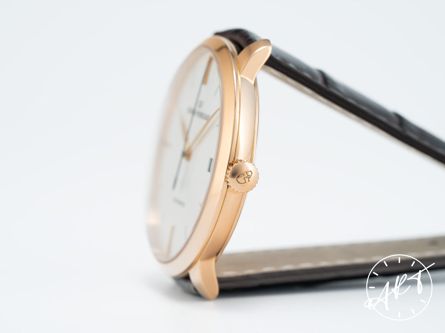 Girard-Perregaux 1966 Silver Dial 18K Rose Gold Auto Watch 49527 in FULL SET