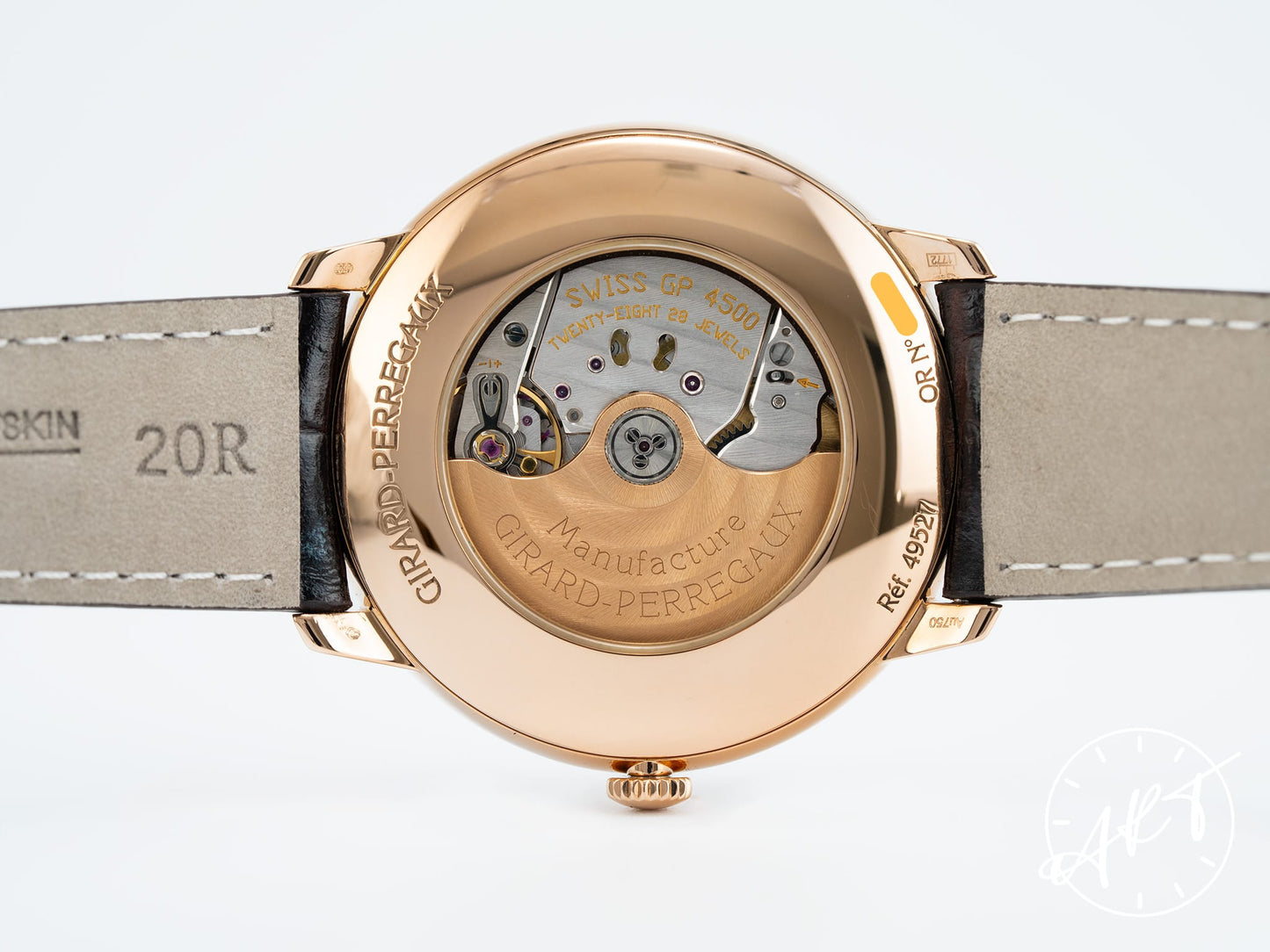 Girard-Perregaux 1966 Silver Dial 18K Rose Gold Auto Watch 49527 in FULL SET
