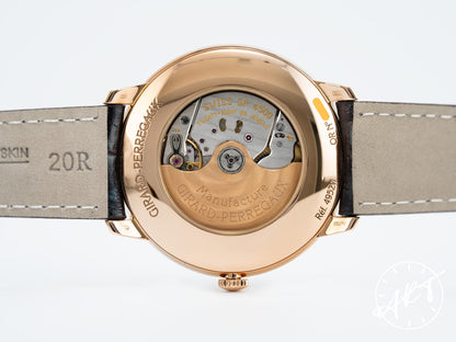 Girard-Perregaux 1966 Silver Dial 18K Rose Gold Auto Watch 49527 in FULL SET