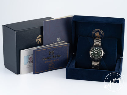 Grand Seiko Heritage Collection Power Reserve Green Dial Titanium Spring Drive 300 Pcs Limited Edition Watch SBGA005 w/ Box & Manual