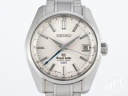 Grand Seiko Heritage Collection GMT Hi-Beat Silver Dial Stainless Steel Automatic Watch SBGJ001 w/ Box