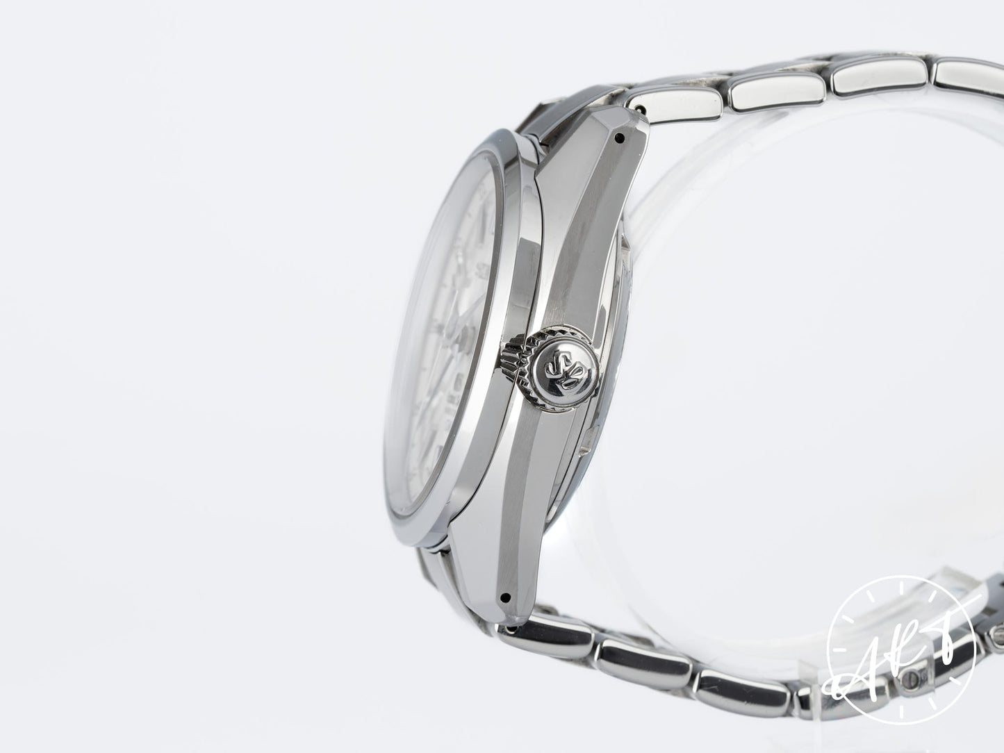 Grand Seiko Heritage Collection GMT Hi-Beat Silver Dial Stainless Steel Automatic Watch SBGJ001 w/ Box