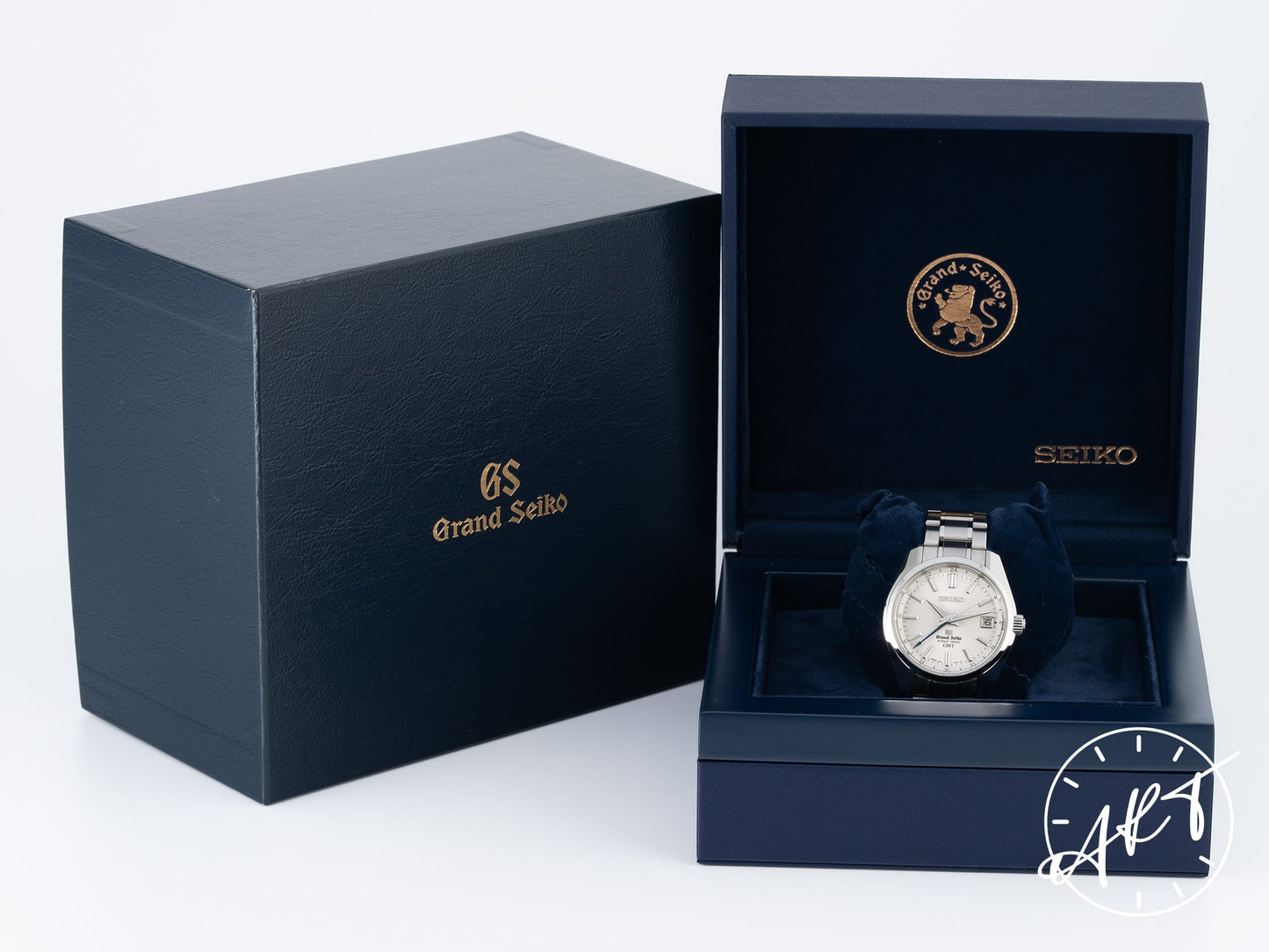 Grand Seiko Heritage Collection GMT Hi-Beat Silver Dial Stainless Steel Automatic Watch SBGJ001 w/ Box