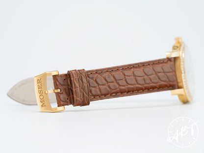 H. Moser & Cie. Endeavour Small Seconds FACTORY DIAMONDS 18K RG Watch w/ Paper