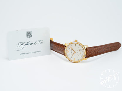 H. Moser & Cie. Endeavour Small Seconds FACTORY DIAMONDS 18K RG Watch w/ Paper