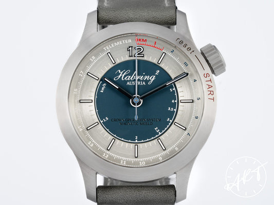 Habring COSZM Telemeter Chronograph Blue & Silver Dial Stainless Steel Manual Wind CronotempVs III CLUB WATCH Limited Edition Field Watch