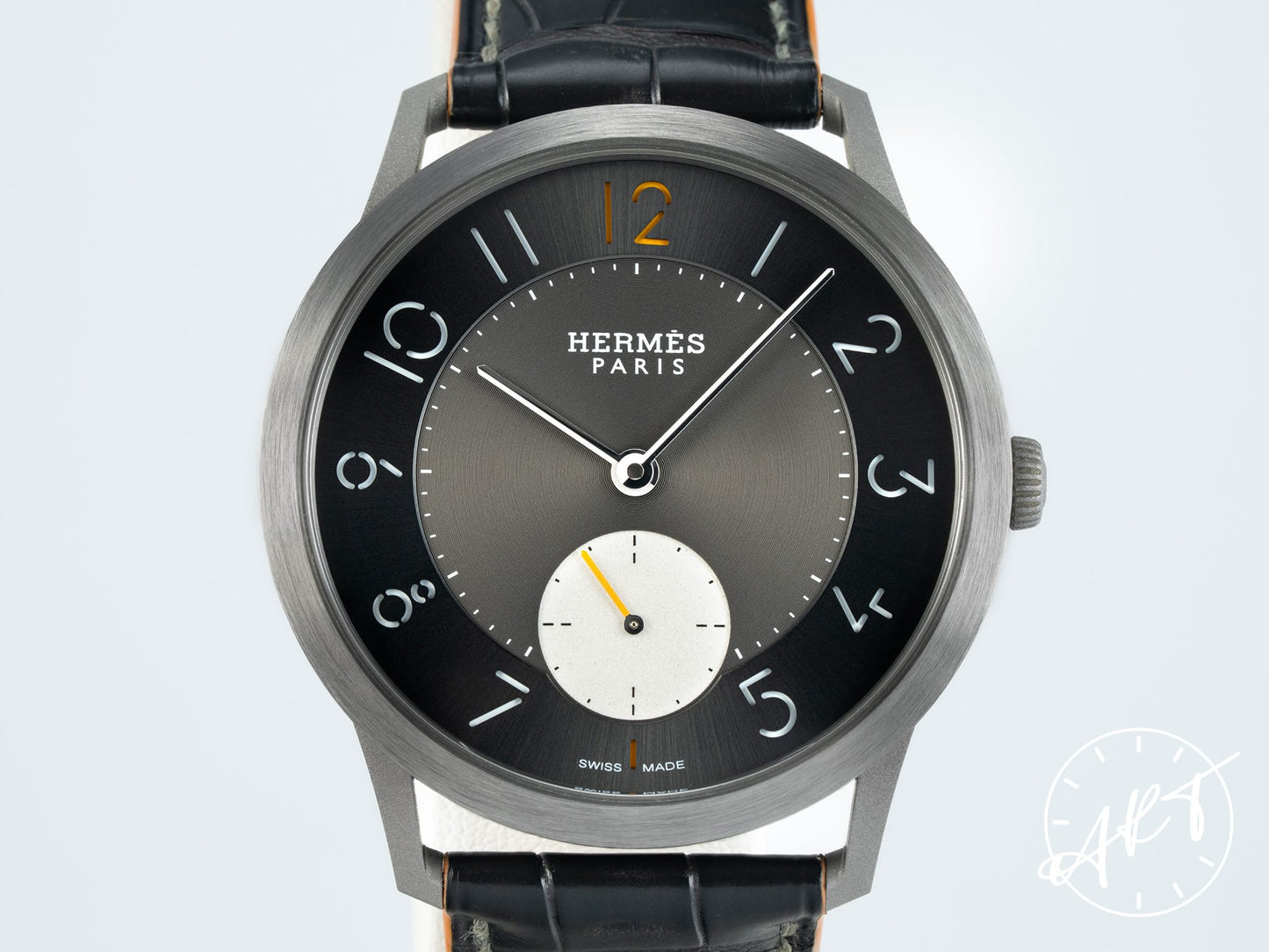 Hermès Slim Sport D'Hermès Black & Gray Dial Titanium Auto Watch W047665WW00 BP