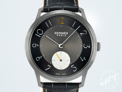 Hermès Slim Sport D'Hermès Black & Gray Dial Titanium Auto Watch W047665WW00 BP